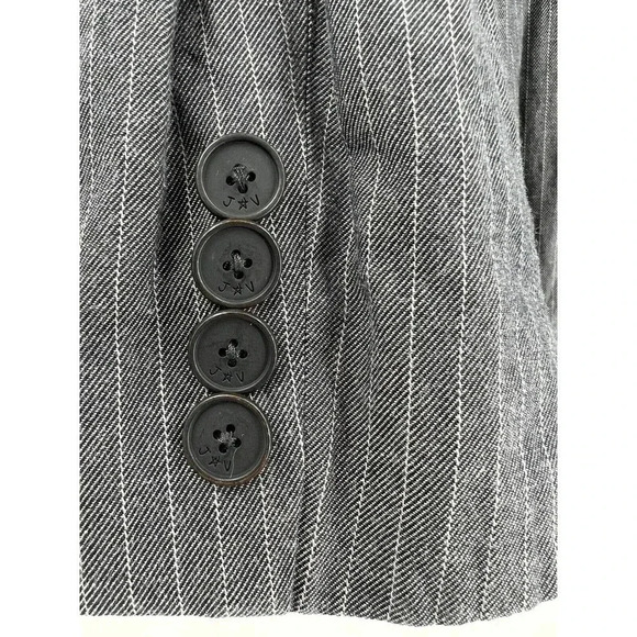 JOHN VARVATOS Cotton Blend Gray Stripe Unconstructed BLAZER Jacket Size 36 USA - Picture 5 of 15